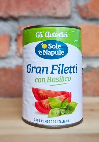 O'SOLE POMIDORY W KAWAŁKACH Z BAZYLIĄ 400G