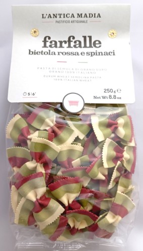 L'ANTICA MADIA FARFALLE WŁOSKIE MAKARON WSTĄŻKI BURAK I SZPINAK 250G.jpg