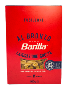 BARILLA AL BRONZO FUSILLONI 400G SZORSTKIE GRUBE SPIRALE WŁOSKI MAKARON